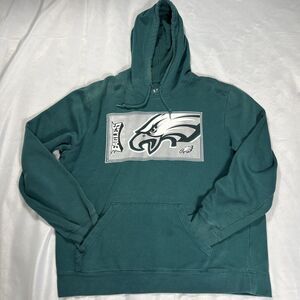 Philadelphia Eagles NFL Team Apparel Football Hoodie Sweatshirt Mens Large Green